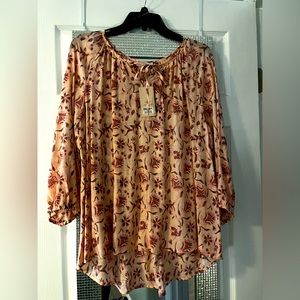 COMO VINTAGE blouse! Pink with floral print.